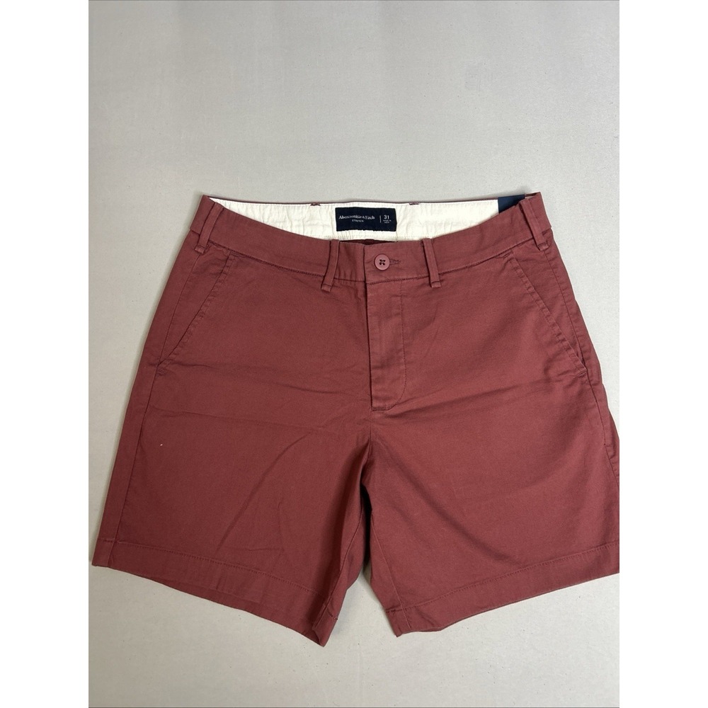 Abercrombie & Fitch Men's Stretch Chino Shorts Salmon Pink Size 30 Inseam 9"